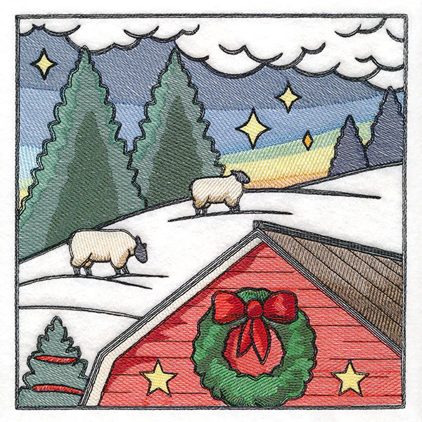 Christmas on the Farm Scene - Block 2