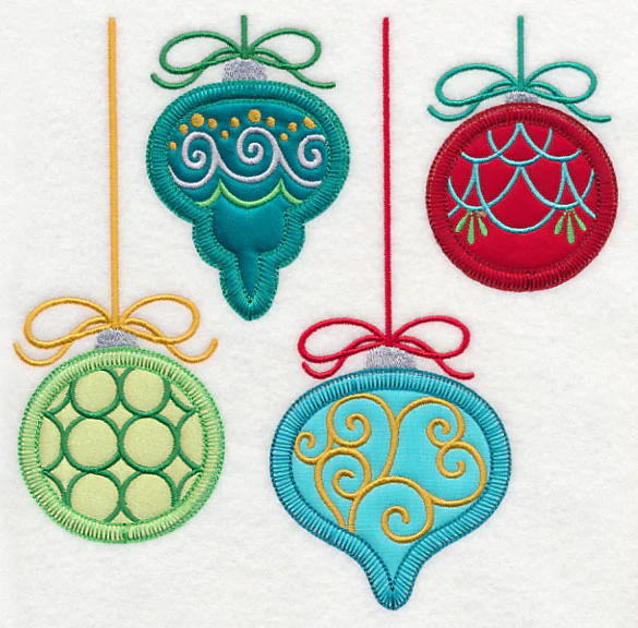 Christmas Ornament Quartet (Applique) - Image 5