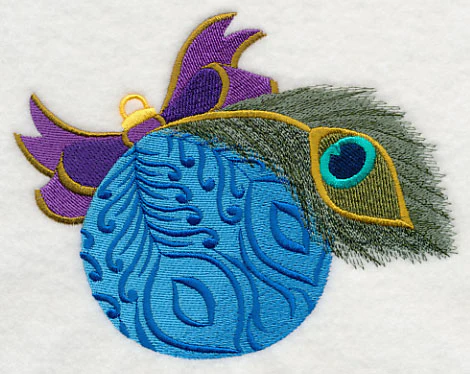 Christmas Peacock Ornament - Image 2