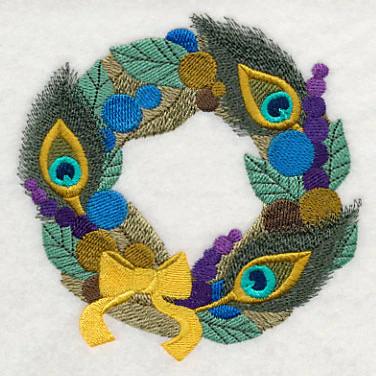 Christmas Peacock Wreath - Image 4