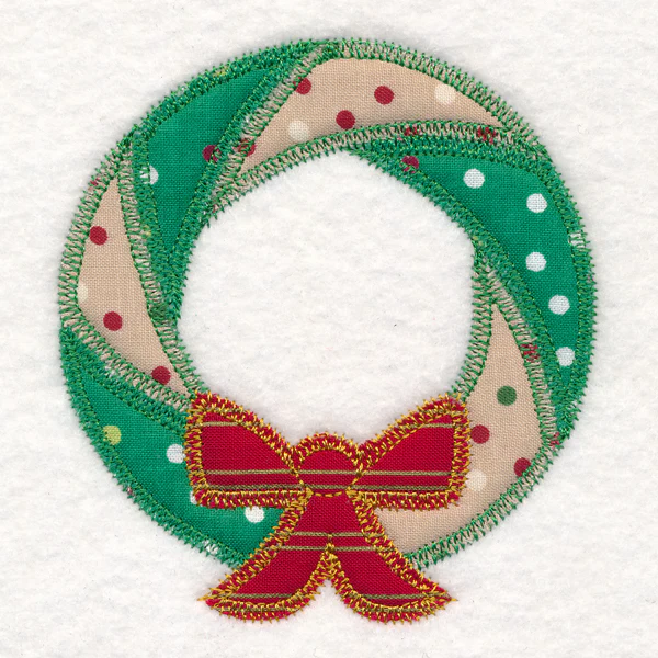 Christmas Quilt Block - Wreath (In-the-Hoop) - Image 4