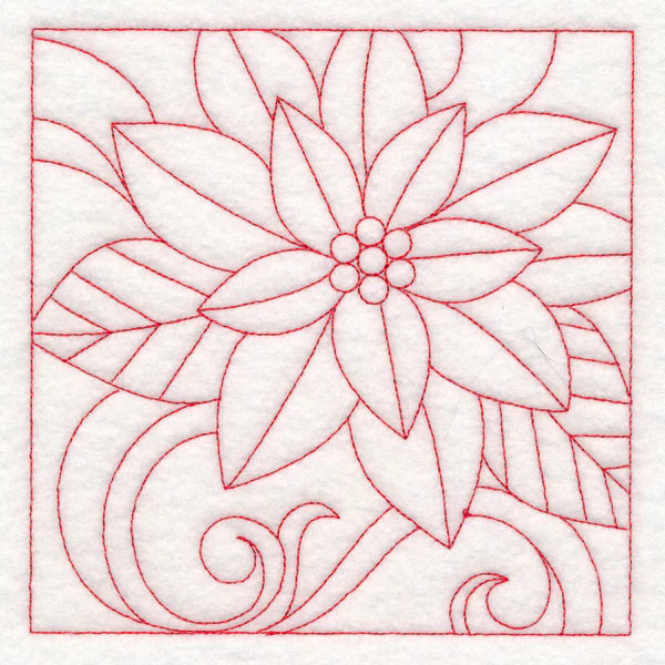 Christmas Quilting - Poinsettia (Double Run) - Image 3