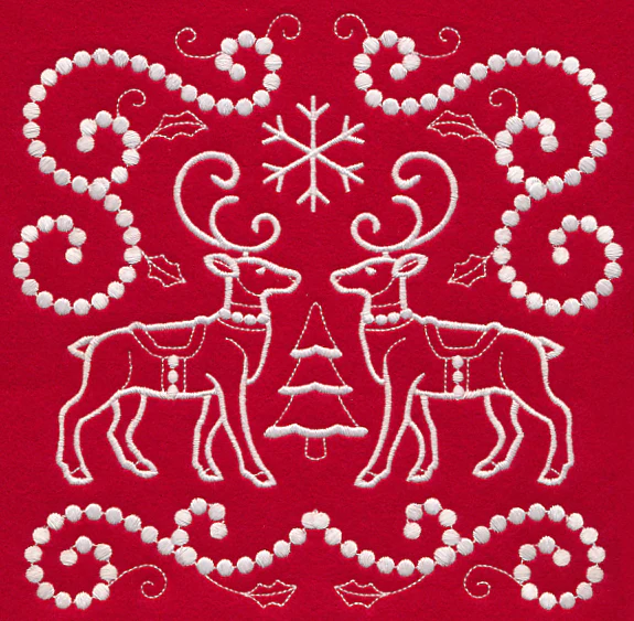 Christmas Reindeer (Candlewicking)