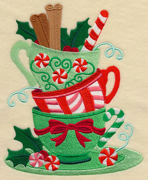 Christmas Teatime Teacup Stack - Image 5
