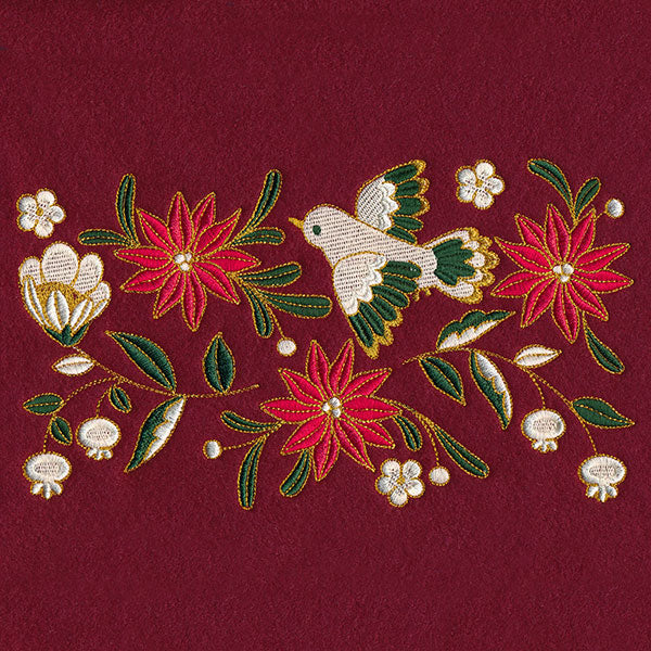 Christmas Textures Poinsettia & Dove Border - Image 5