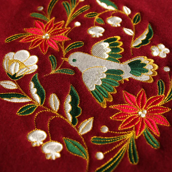 Christmas Textures Poinsettia & Dove Feature - Image 4