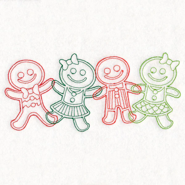 Christmas Treats Border - Gingerbread Kids (Vintage) - Image 2