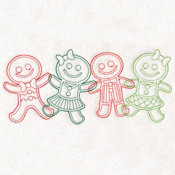 Christmas Treats Border - Gingerbread Kids (Vintage) - Image 5