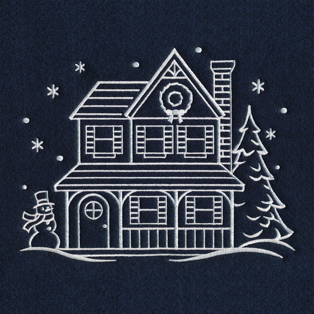 Christmas Village House 2 (Whitework) - Image 6