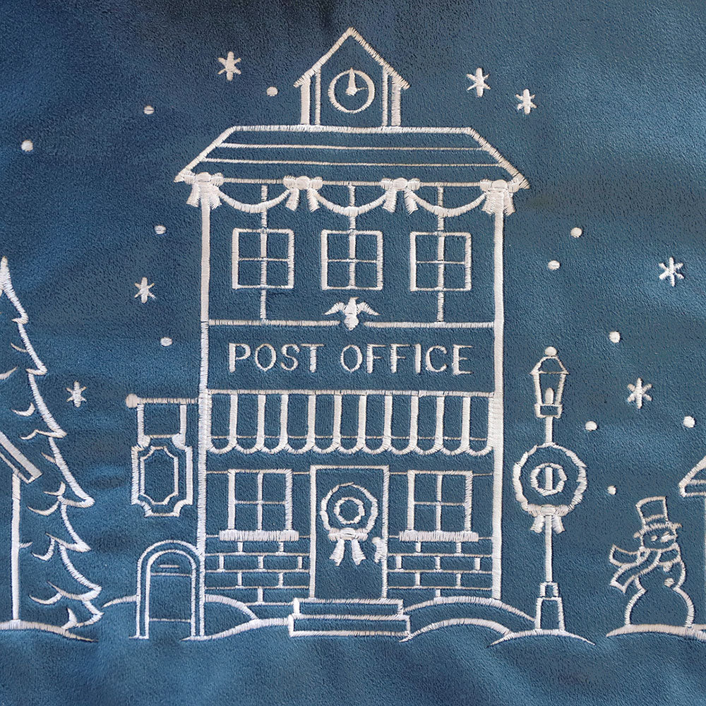 Christmas Village Post Office (Whitework)