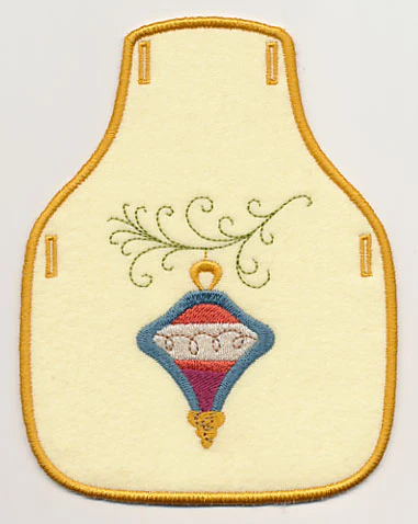 Christmas Whimsy 3 Bottle Apron (In-the-Hoop)