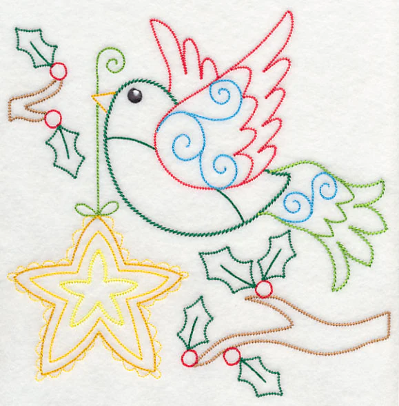 Christmas Whimsy Bird and Bulb 3 (Vintage) - Image 6