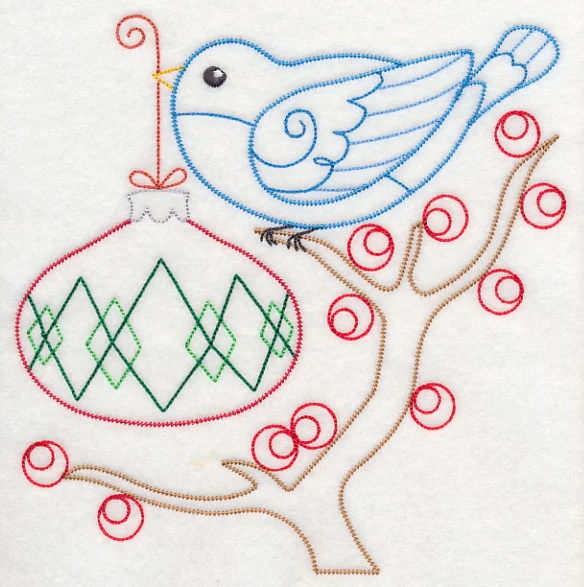 Christmas Whimsy Bird and Bulb 7 (Vintage) - Image 6