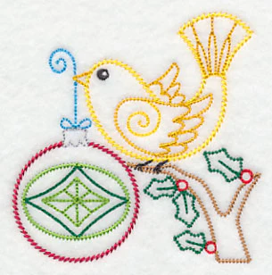Christmas Whimsy Bird and Bulb 8 (Vintage) - Image 5
