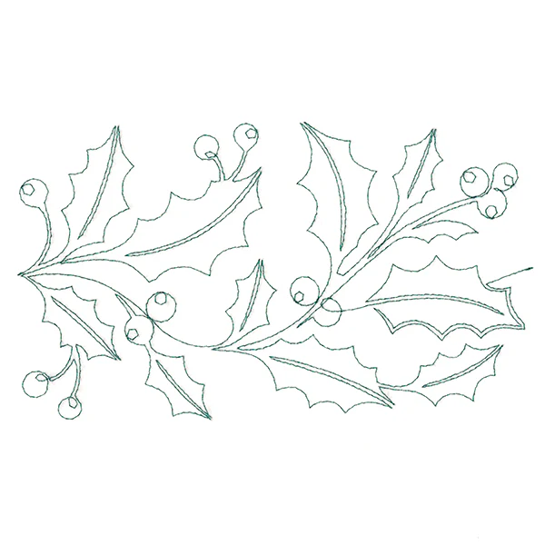 Christmas Wishes - Holly (Edge-to-Edge Quilting) - Image 4
