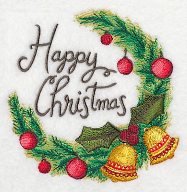 Christmas Wreath (Happy) in Watercolor - Image 4