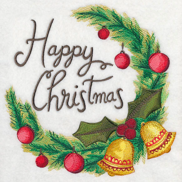 Christmas Wreath (Happy) in Watercolor - Image 5
