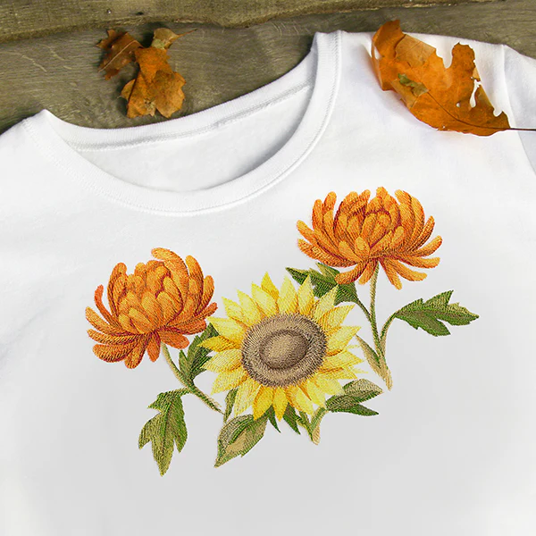 Chrysanthemums and Sunflower in Watercolor - Image 10