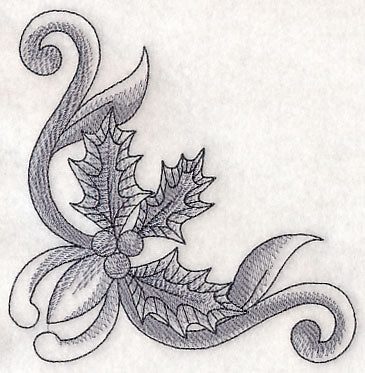 Classic Christmas Holly Corner - Image 2
