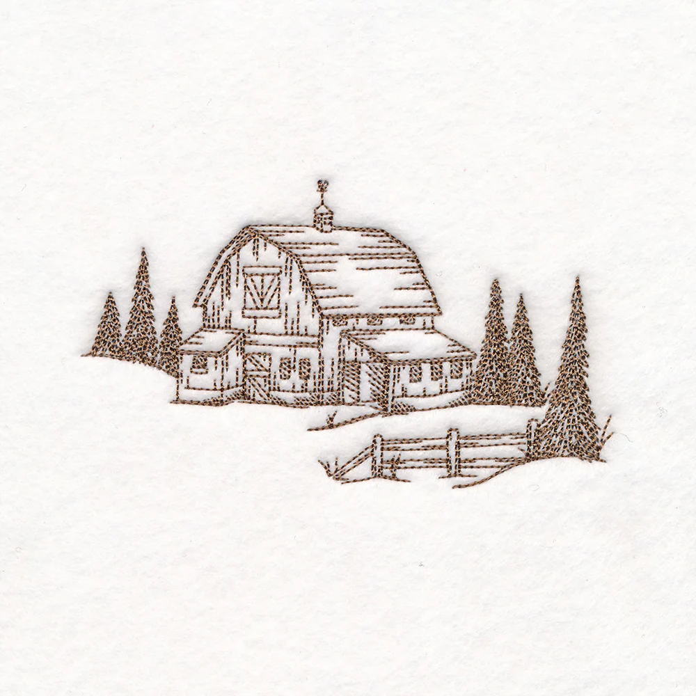 Classic Christmas Scene - Barn