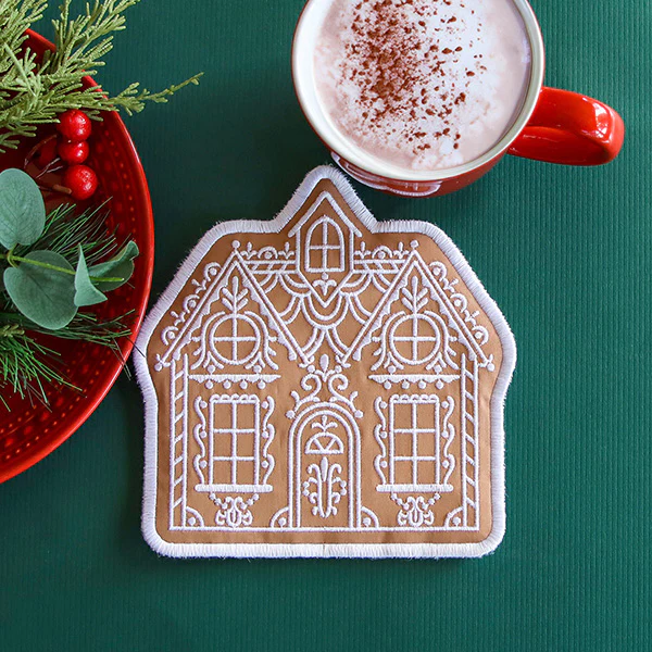Classic Gingerbread House Trivet (In-the-Hoop) - Image 6