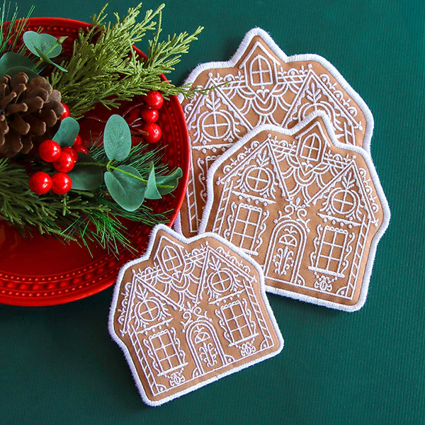 Classic Gingerbread House Trivet (In-the-Hoop) - Image 7