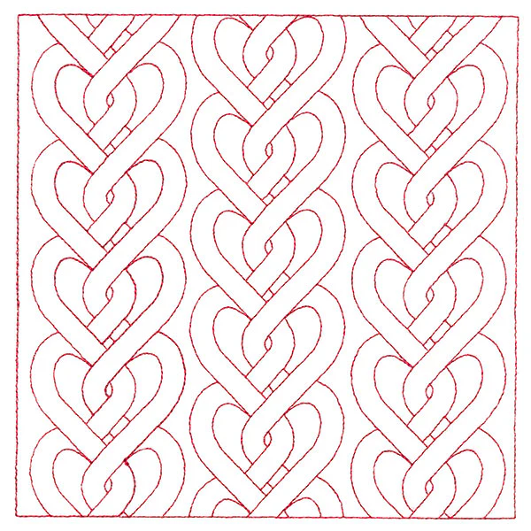 Classic Heart Cabling Square (Double Run) - Image 2