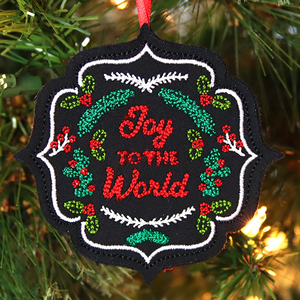 Classic Joy to the World Ornament (In-the-Hoop) - Image 3