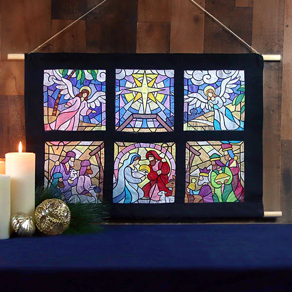 Classic Stained Glass Nativity Scene - The Holy Family - Image 8