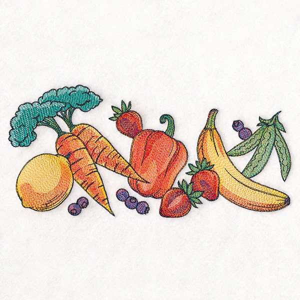 Color Theory Veggie & Fruit Border - Image 3