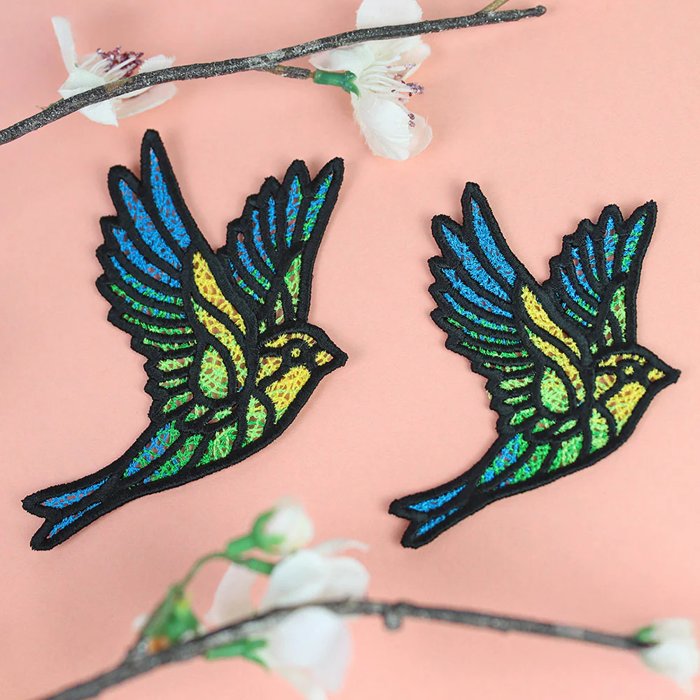 Colorful Bird in Flight 1 (Lace) - Image 2