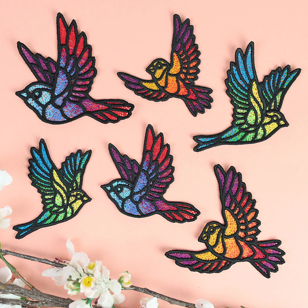 Colorful Bird in Flight 2 (Lace) - Image 3