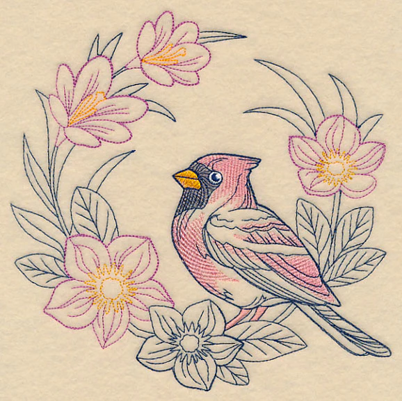 Colors of Spring Cardinal Wreath