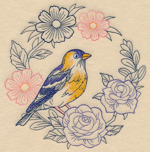Colors of Spring Goldfinch Wreath - Image 2