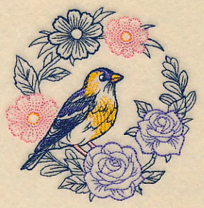 Colors of Spring Goldfinch Wreath - Image 5