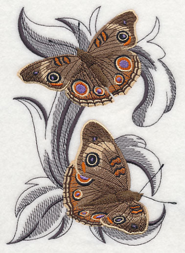 Common Buckeye Butterflies with Baroque Background - Image 4