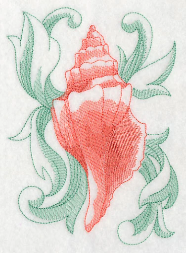 Conch Shell with Baroque Background - Image 2