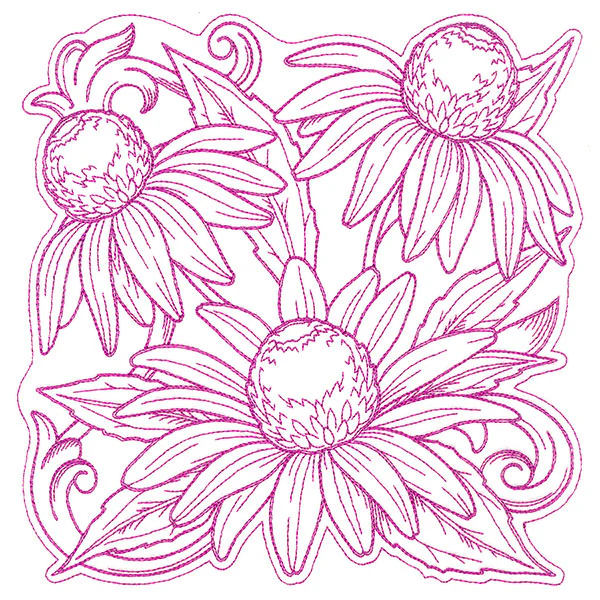 Coneflowers in Autumn Square - Image 5