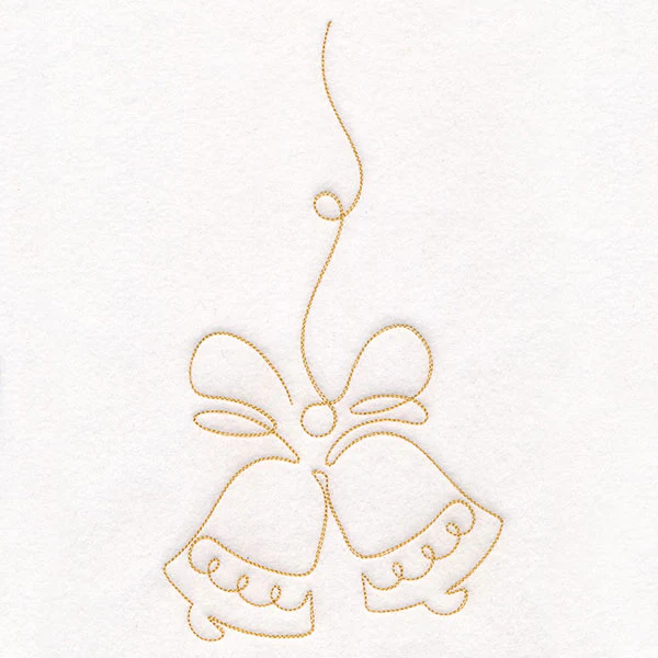 Continuous Linework Christmas Borders - Bells - Image 2