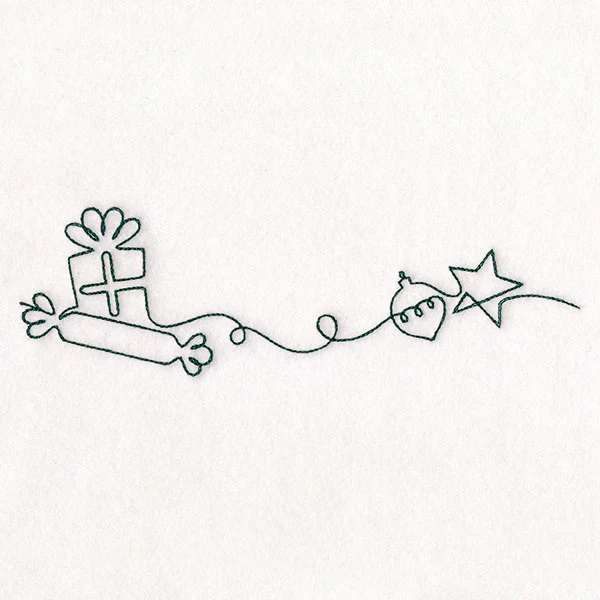 Continuous Linework Christmas Borders - Gifts - Image 3