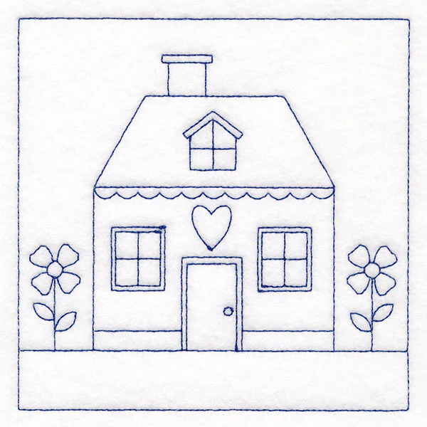 Cottage Nostalgia Quilting - House with Flowers (Double Run) - Image 7