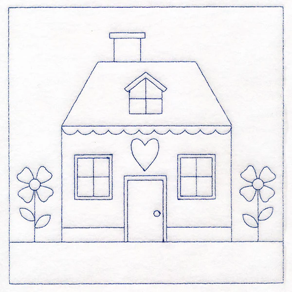Cottage Nostalgia Quilting - House with Flowers (Double Run) - Image 9