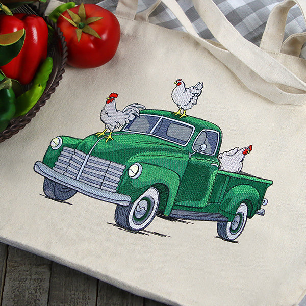 Country Chickens Retro Truck - Image 4