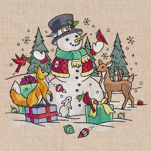 Country Christmas Animal Scene