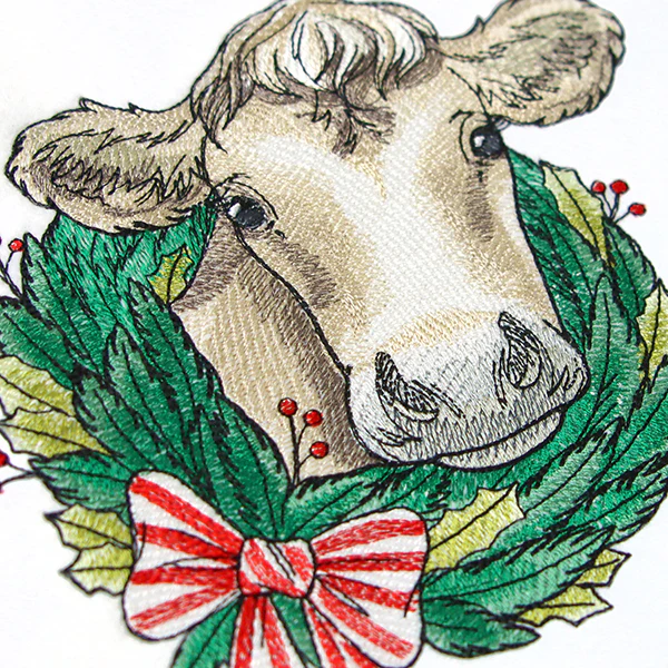 Country Christmas Cow - Image 11