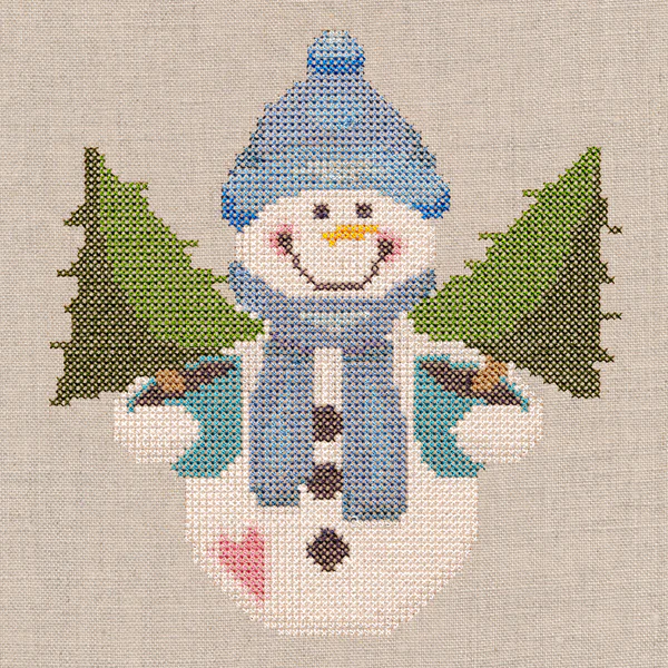 Country Christmas Snowman - Christmas Trees (Cross Stitch) - Image 3