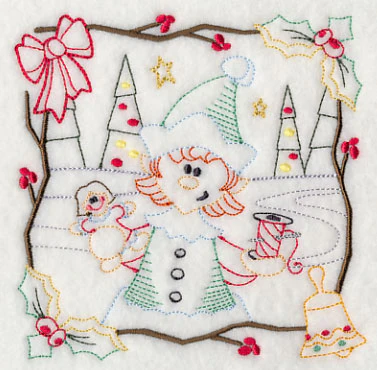 Country Christmas Square - Girl Elf (Vintage) - Image 4