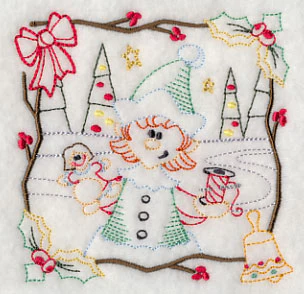 Country Christmas Square - Girl Elf (Vintage) - Image 5