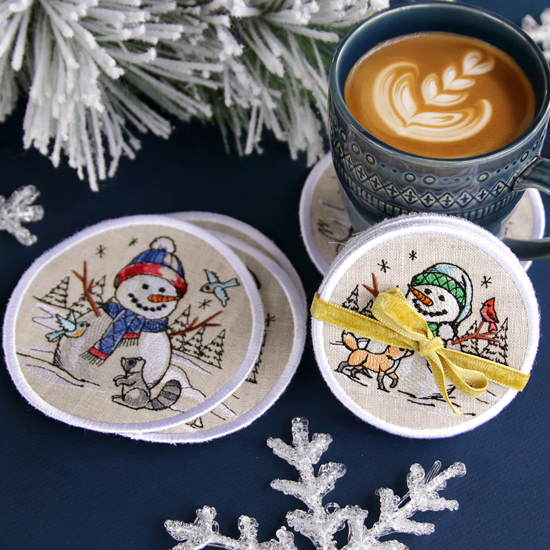 Country Snowman Coaster - Raccoon - Image 6