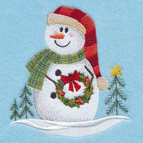 Country Snowman with Wreath - Image 2